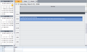 Both WebScheduler and WebGrid are configured to display data
