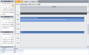 A new event is created when the row is dropped to WebScheduler