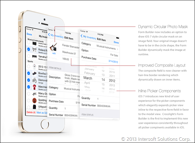 Form Builder Redesigned for iOS 7